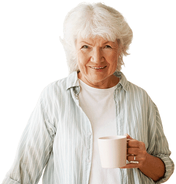 Ältere Frau lächelt