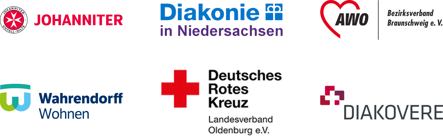 Logos von Partnern und Unterstützern von Pflegewächter