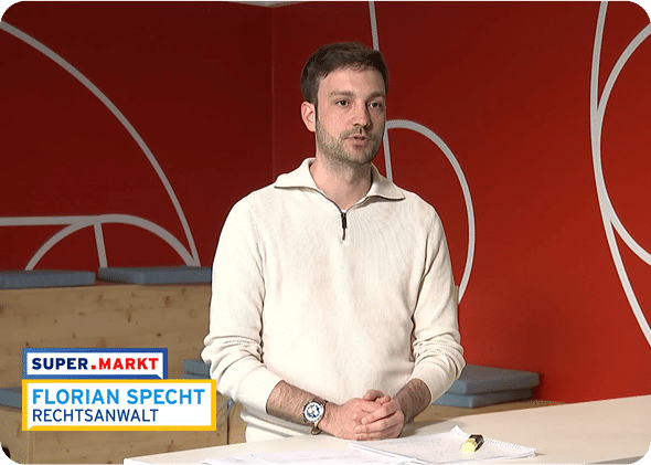 Florian Waskönig bei einem Fernsehauftritt